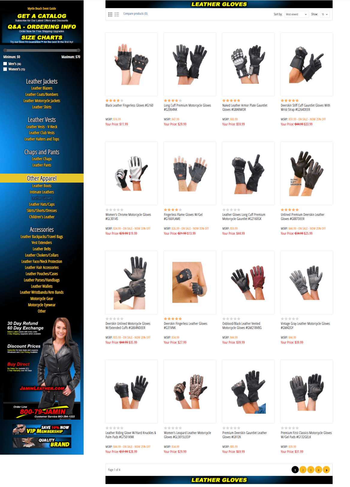 Leather Gloves - Jamin Leather