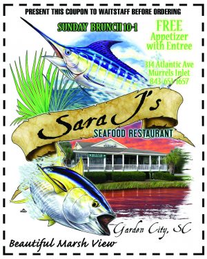 Sara J's Seafood Ad