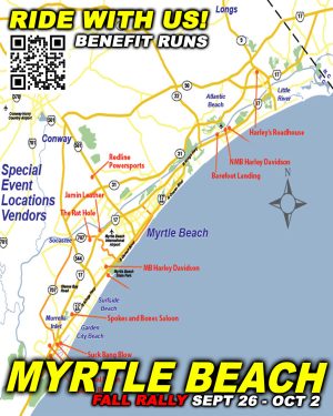 2022 MYRTLE BEACH FALL RALLY MAP