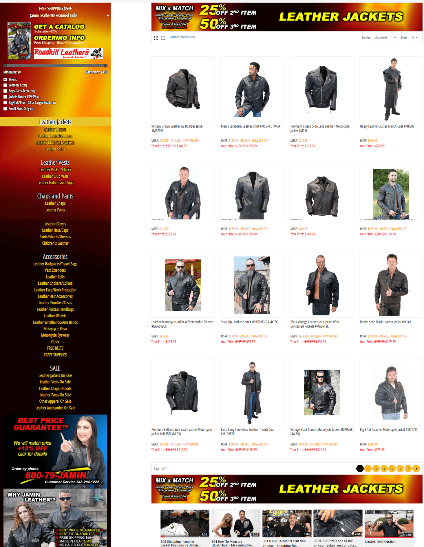 Men's Leather Jackets - Jamin Leather