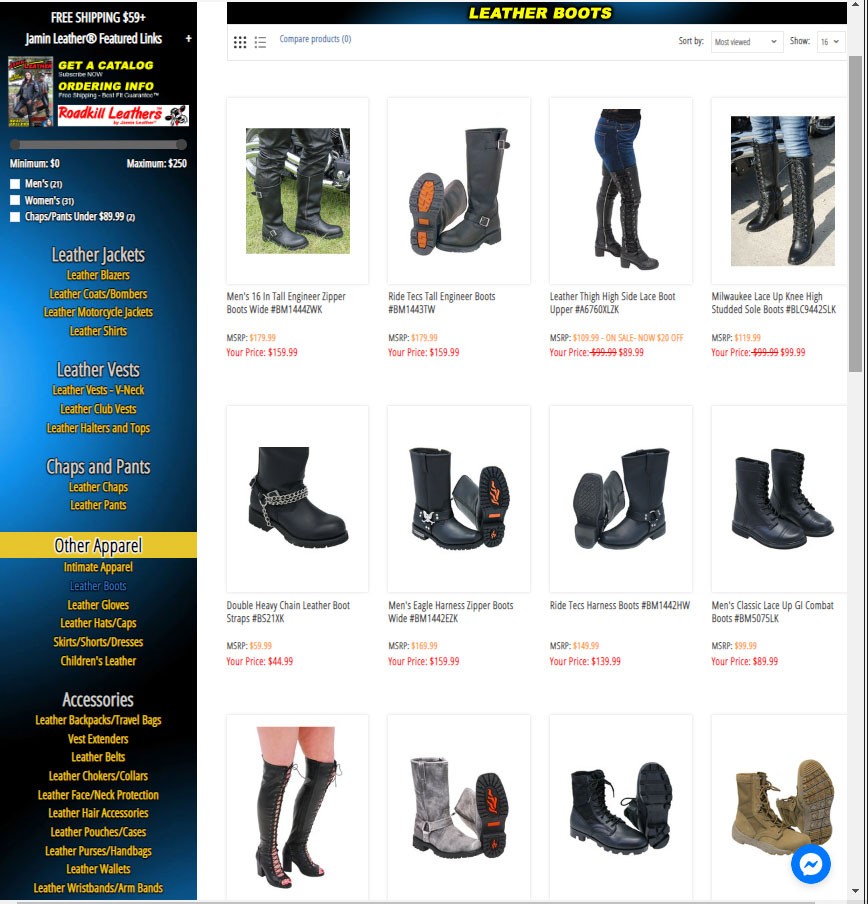 LEATHER BOOTS AND MOTORCYCLE BOOTS AT JAMIN LEATHER®
