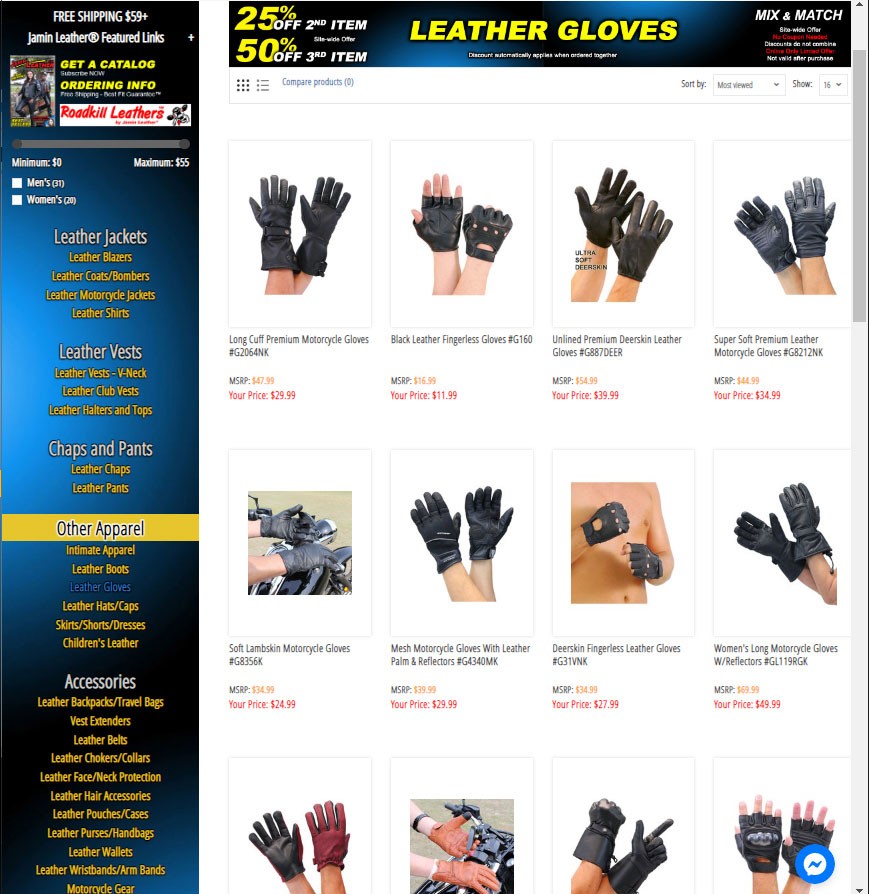 LEATHER GLOVES BY JAMIN LEATHER®