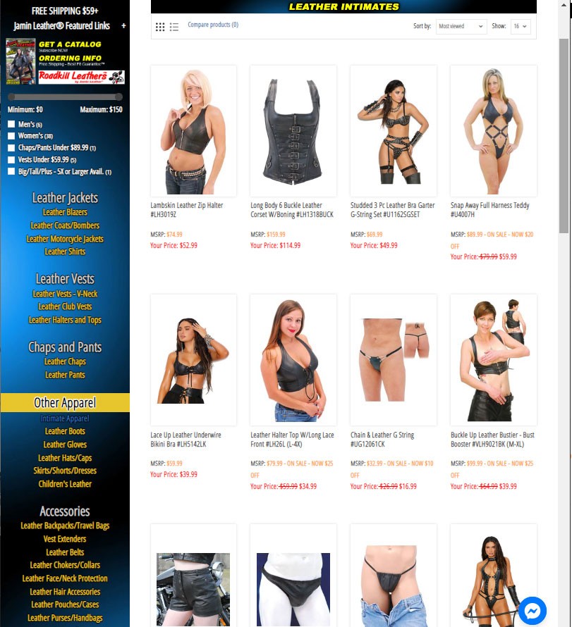 INTIMATE LEATHER APPAREL BY JAMIN LEATHER®