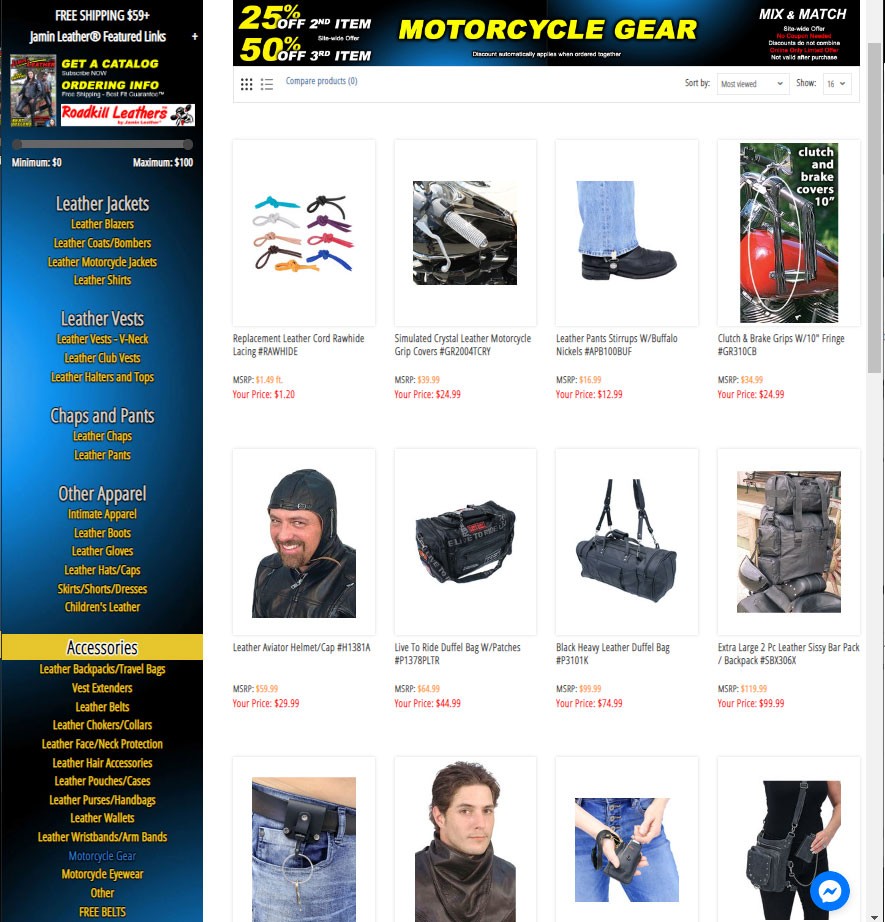 MOTORCYCLE GEAR BY JAMIN LEATHER®