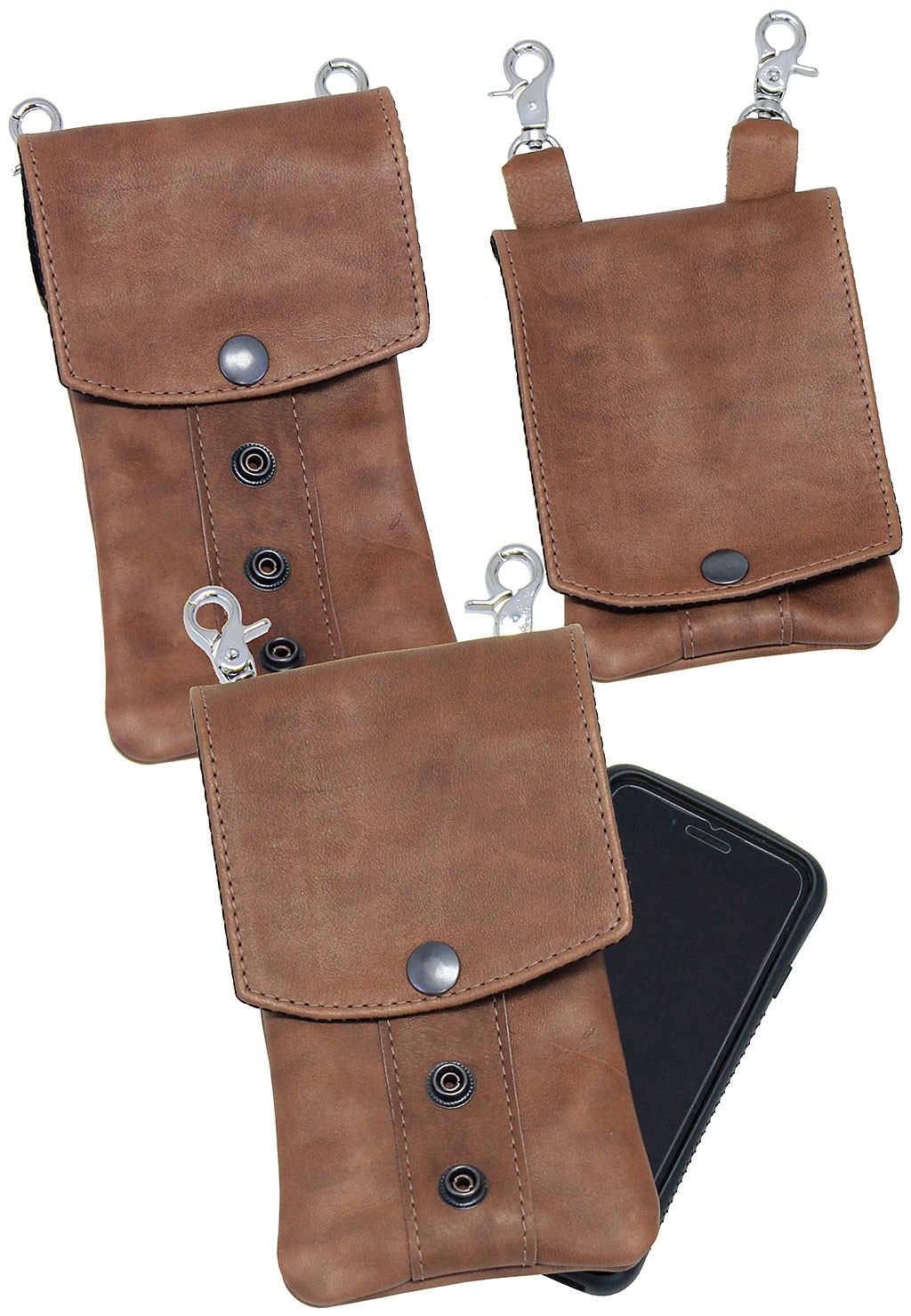 LEATHER CELL PHONE POUCH