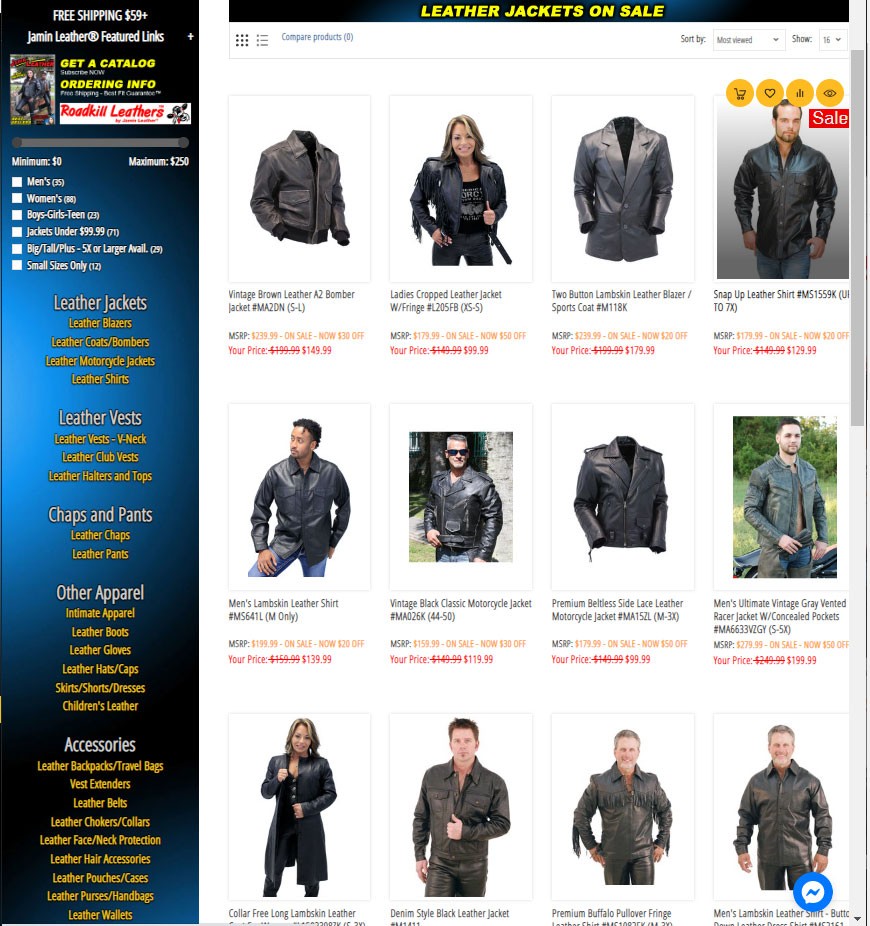 LEATHER JACKETS ON SALE BY JAMIN LEATHER®