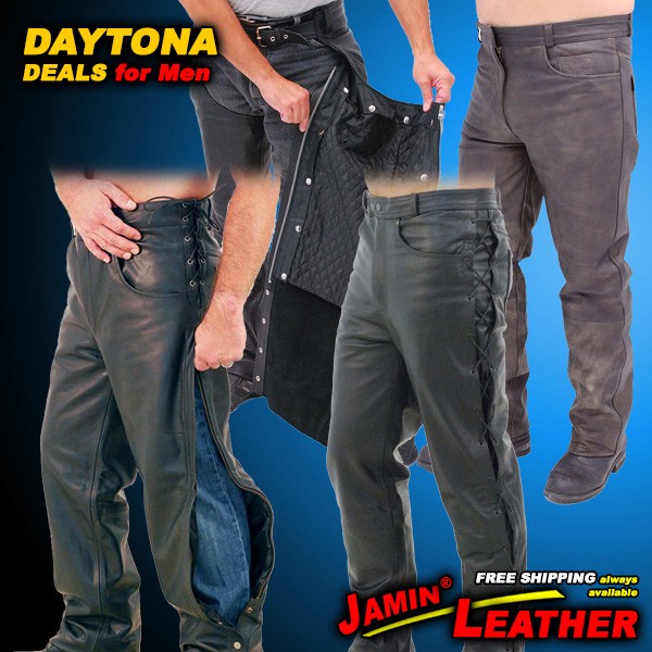 JAMIN LEATHER CHAPS AND PANTS