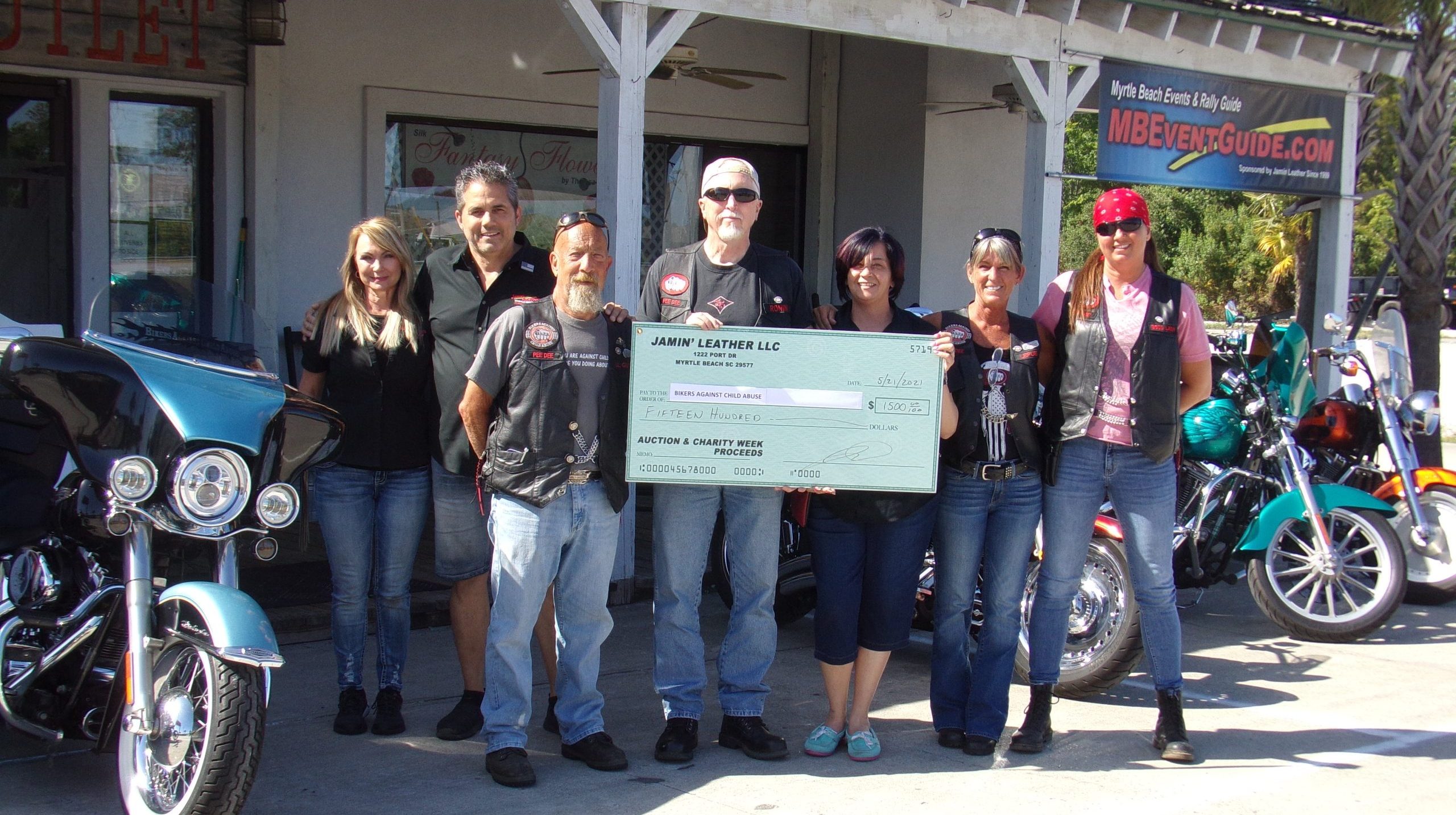 JAMIN LEATHER SUPPORTS BACA - BIKERS AGAINST CHILD ABUSE
