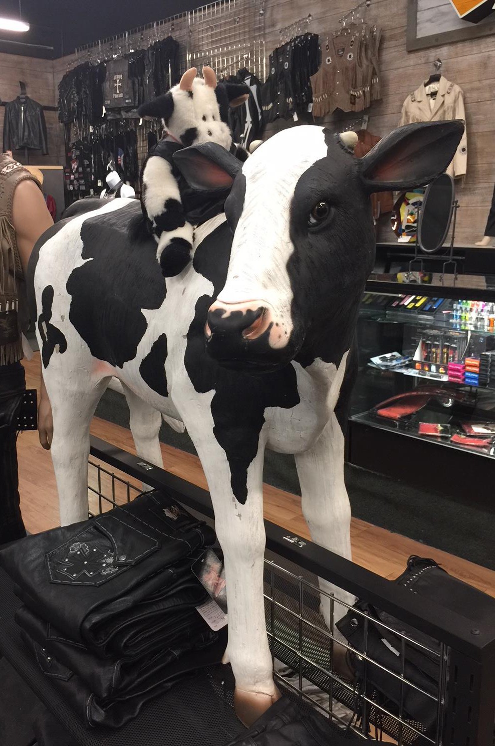 JAMIN LEATHER BABY COW ON DISPLAY