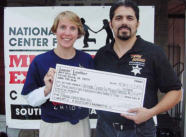 JAMIN LEATHER DONATES TO MISSING AND EXPLOITED CHILDREN