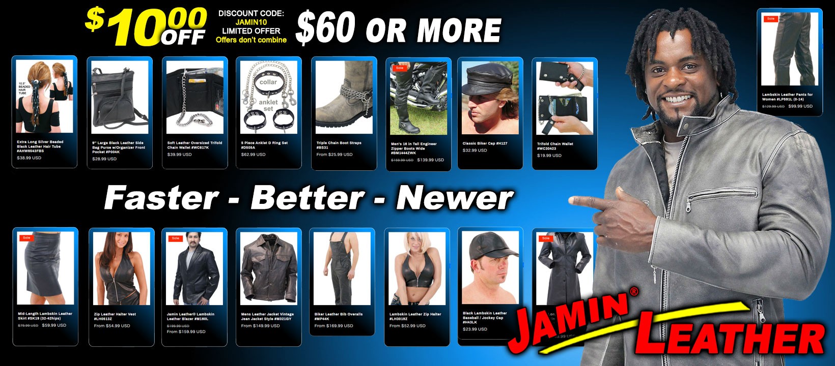 JAMIN LEATHER® NEW WEBSITE DEAL