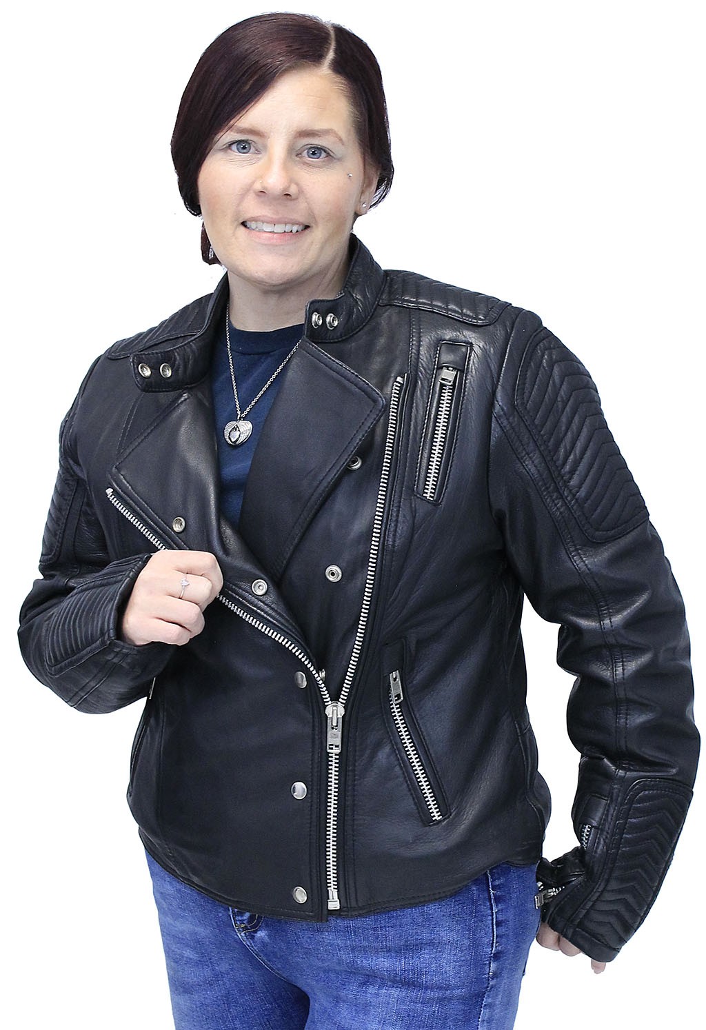 plus size leather jacket