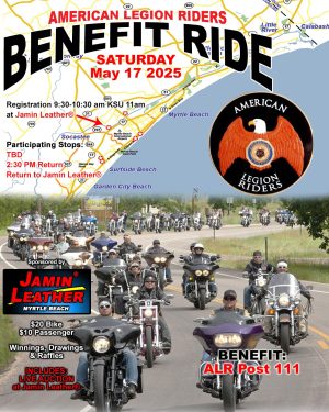 BENEFIT RIDE MYRTLE BEACH BIKE WEEK 2025 AMERICAN LEGION RIDERS