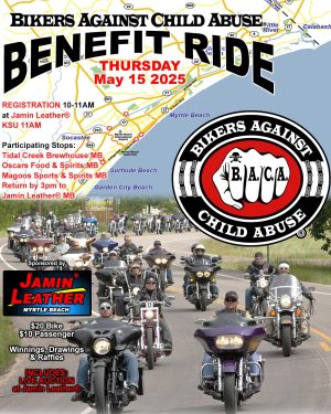 BENEFIT RIDE MYRTLE BEACH BIKE WEEK 2025 BACA