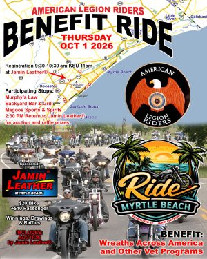 BENEFIT RIDE WITH THE AMERICAN LEGION FALL RALLY 2026